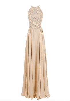 US14 Hi-Lo Short Coral Chiffon Bridesmaid Dress