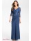 Elegant V-neck Long Sleeve Ruched Royal Blue Chiffon Cheap Mother of the Bride Dresses Under 150 Sale MBD-4863