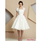 Modern Princess Strapless Sleeveless Flowers Empire Organza wedding Homecoming dress WD-9277