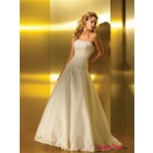 Luxurious A-Line Sweetheart Sleeveless Appliques Empire Satin wedding dress WD-9537