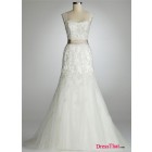 Elegant Princess Sweetheart Sleeveless Appliques Empire Satin wedding dress WD-9538