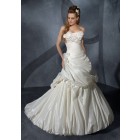 Classical Ballgown Handmade Flower Taffeta Strapless Wedding Dresses WD-3088