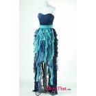 Custom Support Sweetheart Multi-color High Low Ruffles Empire Cheap Prom Dresses/Cocktail Dresses Under 150  PD-4199
