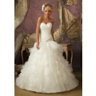 Glamour Ballgown Sweetheart Satin Organza Wedding Dress WD-3055
