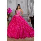 2012 Fabulous Fashionable Gorgeous Ball Gowns V-neck Floor-length Beading Hot Pink Quinceanera Dresses 2012 QD-1050