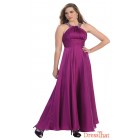 2013 New Arrival Unique Gorgeous Halter Beaded Ruched Fuchsia Backless Long Evening Dress/Prom dress ED-50015