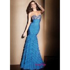 Sweetheart Beading Rhinestone Sequin Embellished Mermaid Blue Prom Dresses/Evening Dresses Under 200 Sale  ED-4189