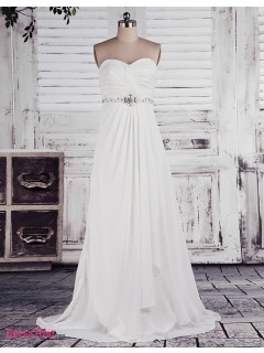 New Style 2013 Princess Sweetheart Beading Ruched Floor-length Long White Chiffon Wedding Dress WAD-8054