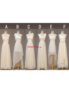 Modern Princess One Shoulder  Chiffon Bridesmaid Dresses BD-80065