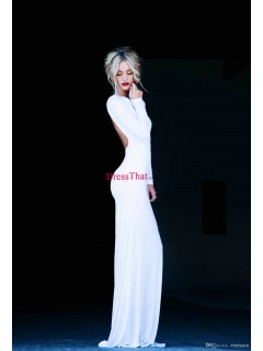 Elegant Mermaid/Trumpet Scalloped  Satin Evening Dresses ED-70122