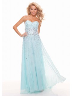 Shinning Luxury Princess Sweetheart Rhinestones Long Chiffon Prom Dress PD-9023