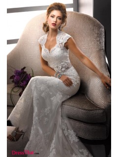 Elegant Mermaid Sweetheart Sleeveless Lace Natural Lace wedding Homecoming dress WD-9491