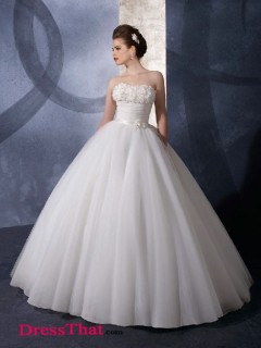Modern Ball Gown Sweetheart Sleeveless Flowers Empire Organza wedding dress WD-9517