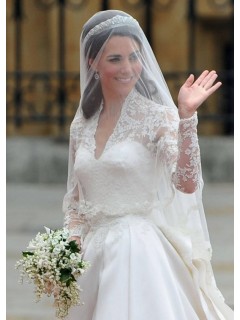 Alluring Unique Elegant Beaded Edge Wedding Veil WV-1020