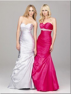 2012 Affordable Mermaid Sweetheart Ruched Beading Long Evening Dress ED-669