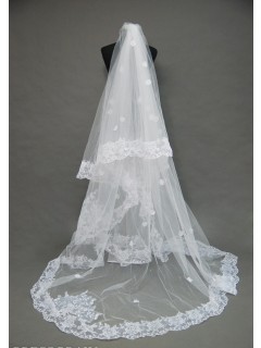 New Arrival Floral Edge Wedding Bridal Veil  WV-4021