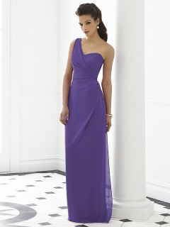 New Fashion Noble One Shoulder Sweetheart Elegant Ruched Chiffon Lilac Cheap Bridesmaid Dresses Under $ 100 BD-1035