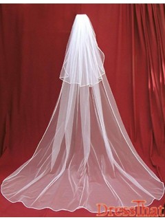 Gorgeous Long 2T white wedding dress bridal veil 2.8m WV-8011