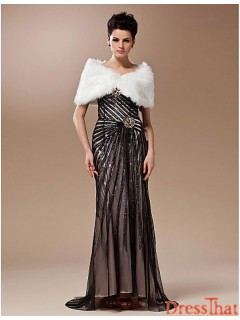 Warm Pearl Front Closure Ivory Wedding Wraps WW-8013